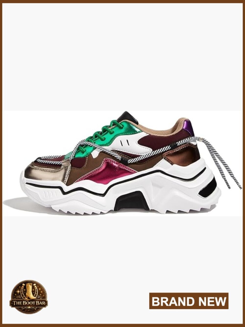 Platform Sneakers Chunky Dad Shoes Retro Colorblock Walking Shoes